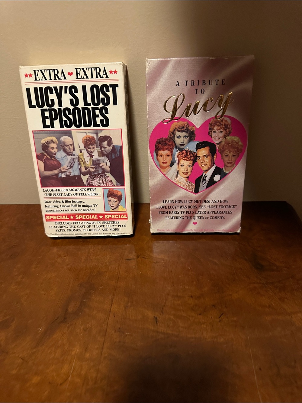 Lucy's Lost Episodes & A Tribute to Lucy VHS Set - White & Pink
